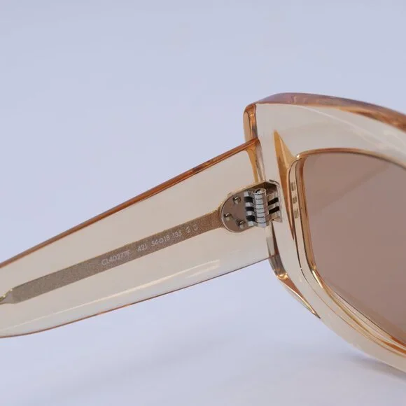 ?️ New Celine CL40277F 42J Sunglasses - Transparent Orange  display picture 2